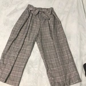 Plaid Cropped Pants